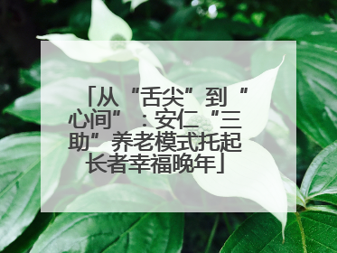 从“舌尖”到“心间”：安仁“三助”养老模式托起长者幸福晚年