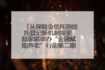 从保险金信托到信托登记新机制探索 陆家嘴举办“金融赋能养老”行动第二期行业交流会