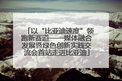 以“比亚迪速度”领跑新赛道——媒体融合发展暨绿色创新实践交流会首站走进比亚迪