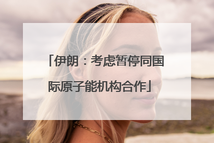 伊朗：考虑暂停同国际原子能机构合作
