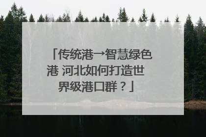 传统港→智慧绿色港 河北如何打造世界级港口群？