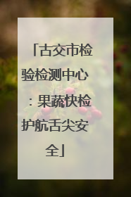 古交市检验检测中心：果蔬快检护航舌尖安全