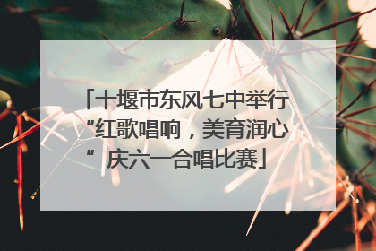 十堰市东风七中举行“红歌唱响，美育润心”庆六一合唱比赛