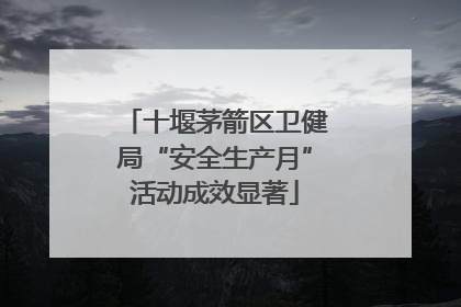十堰茅箭区卫健局“安全生产月”活动成效显著