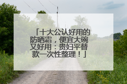 十大公认好用的防晒霜，便宜大碗又好用：贵妇平替款一次性整理！