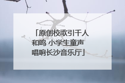 原创校歌引千人和鸣 小学生童声唱响长沙音乐厅