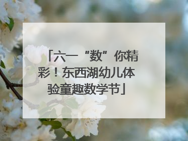 六一“数”你精彩！东西湖幼儿体验童趣数学节