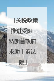 关税政策推进受阻 特朗普政府求助上诉法院
