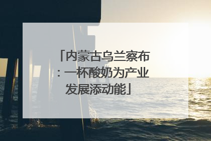 内蒙古乌兰察布：一杯酸奶为产业发展添动能