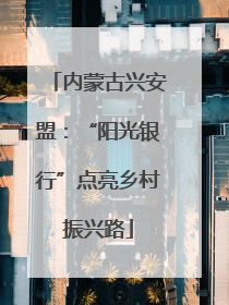 内蒙古兴安盟：“阳光银行”点亮乡村振兴路