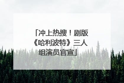 冲上热搜！剧版《哈利波特》三人组演员官宣