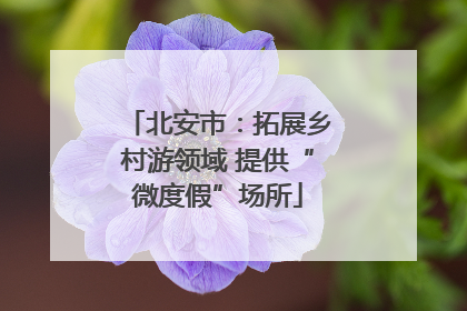 北安市：拓展乡村游领域 提供“微度假”场所