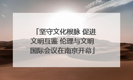 坚守文化根脉 促进文明互鉴 伦理与文明国际会议在南京开幕