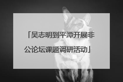 吴志明到平潭开展非公论坛课题调研活动