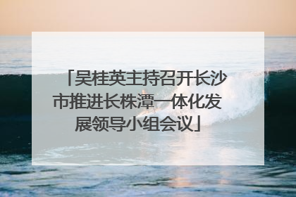 吴桂英主持召开长沙市推进长株潭一体化发展领导小组会议