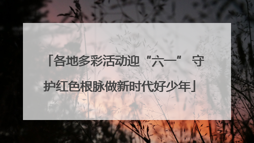 各地多彩活动迎“六一” 守护红色根脉做新时代好少年