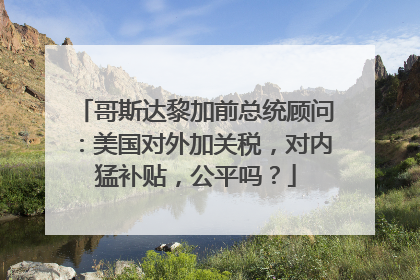 哥斯达黎加前总统顾问：美国对外加关税，对内猛补贴，公平吗？