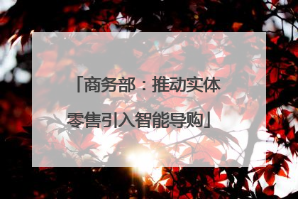 商务部：推动实体零售引入智能导购