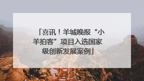 喜讯！羊城晚报“小羊拍客”项目入选国家级创新发展案例