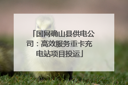 国网确山县供电公司：高效服务重卡充电站项目投运