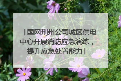 国网荆州公司城区供电中心开展消防应急演练，提升应急处置能力