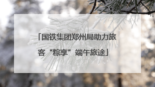 国铁集团郑州局助力旅客“粽享”端午旅途