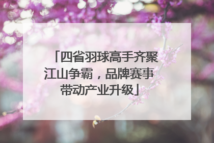 四省羽球高手齐聚江山争霸，品牌赛事带动产业升级