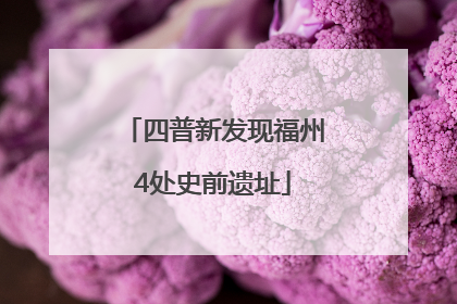 四普新发现福州4处史前遗址