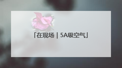 在现场｜5A级空气