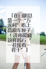 在白朗县第一个“万元村”吃上高原车厘子！济南援藏这样践行“一茬接着一茬干”