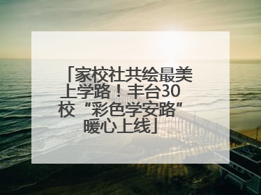家校社共绘最美上学路！丰台30校“彩色学安路”暖心上线