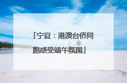 宁夏：港澳台侨同胞感受端午氛围