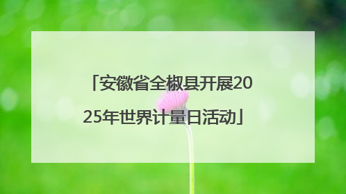 安徽省全椒县开展2025年世界计量日活动