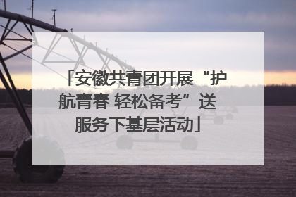 安徽共青团开展“护航青春 轻松备考”送服务下基层活动