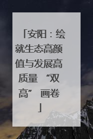 安阳：绘就生态高颜值与发展高质量 “双高” 画卷