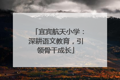 宜宾航天小学：深耕语文教育，引领骨干成长