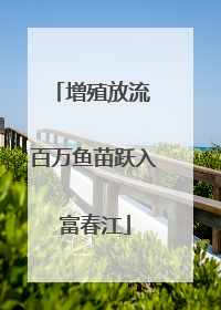 增殖放流 百万鱼苗跃入富春江