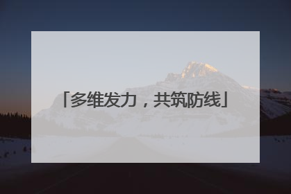 多维发力，共筑防线