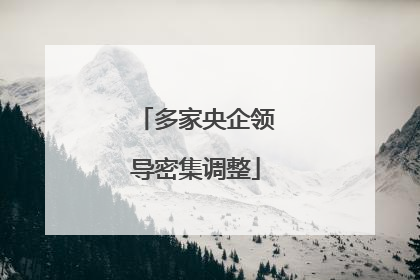 多家央企领导密集调整