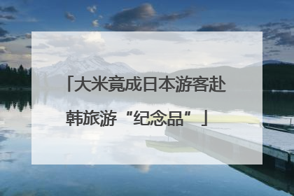 大米竟成日本游客赴韩旅游“纪念品”