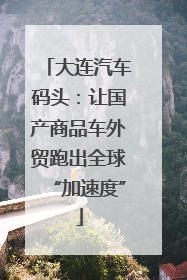 大连汽车码头：让国产商品车外贸跑出全球“加速度”