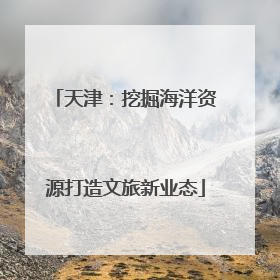 天津：挖掘海洋资源打造文旅新业态