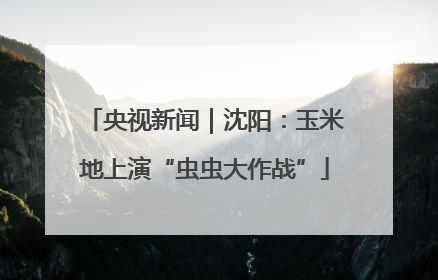 央视新闻｜沈阳：玉米地上演“虫虫大作战”