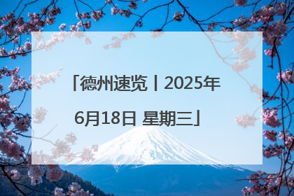 德州速览丨2025年6月18日 星期三