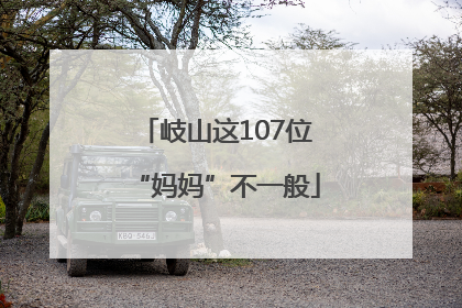 岐山这107位“妈妈”不一般