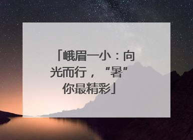 峨眉一小：向光而行，“暑”你最精彩