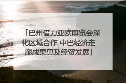巴州借力亚欧博览会深化区域合作 中巴经济走廊成果惠及经贸发展