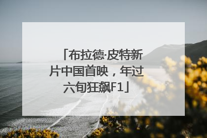 布拉德·皮特新片中国首映，年过六旬狂飙F1