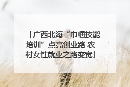 广西北海“巾帼技能培训”点亮创业路 农村女性就业之路变宽