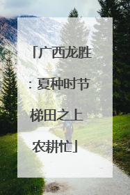 广西龙胜：夏种时节 梯田之上农耕忙